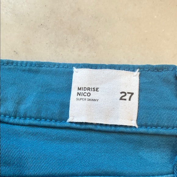 NWOT Hudson Jeans Women's Nico mid rise super Skinny in Vibrant Blue camo - Picture 6 of 9